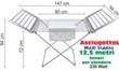 Stendino Elettrico Riscaldante con 2 ali Stendibiancheria Asciugabianchieria Pieghevole 20 Elementi riscaldanti 230 Watt