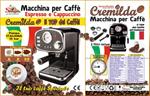 Macchina per Caffe Espresso e Cappuccino caffe in polvere e a Cialde di Carta Cremilda con Pompa Italiana 15bar e indicatore di temperatura Analogico