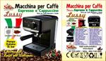 Macchina per Caffe Espresso e Cappuccino caffe in polvere e a Cialde di Carta con Pompa Italiana 15bar