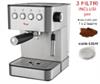 Macchina per Caffe Espresso e Cappuccino con 3 filtri per caffe macinato e Cialde di carta Lussy