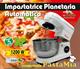 Impastatrice Planetaria Automatica 5L 1,9Kg con MOTORE POWER PLUS 1200W in DC e programma start e stop automatico - 3 fruste