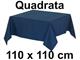 Tovaglia Cotone 110 X 110 cm Quadrata Tinta Unita 100% Cotone