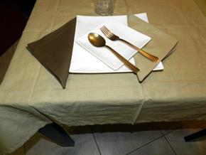 Tovaglia Cotone Beige Tinta Unita: Rettangola, Rotonda, Quadrata 100% Cotone