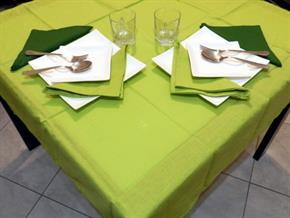 Tovaglia Cotone Verde Chiaro Tinta Unita: Rettangola, Rotonda, Quadrata 100% Cotone